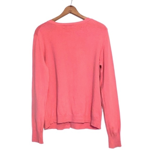 Merona Pink Button Front Cardigan Sweater Long Sleeve Barbie Bubblegum Pink L - Picture 6 of 15